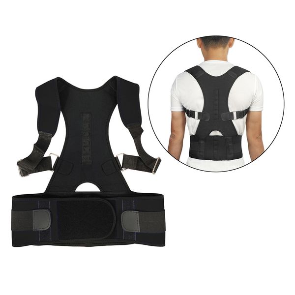 

posture corrector for men and women, back brace, spine and back support, relief for neck, back, shoulders pain, White;red