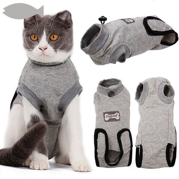 

2020 cat recovery clothing after surgery pet wound licking sterilization clothing cotton intimate stability clothing