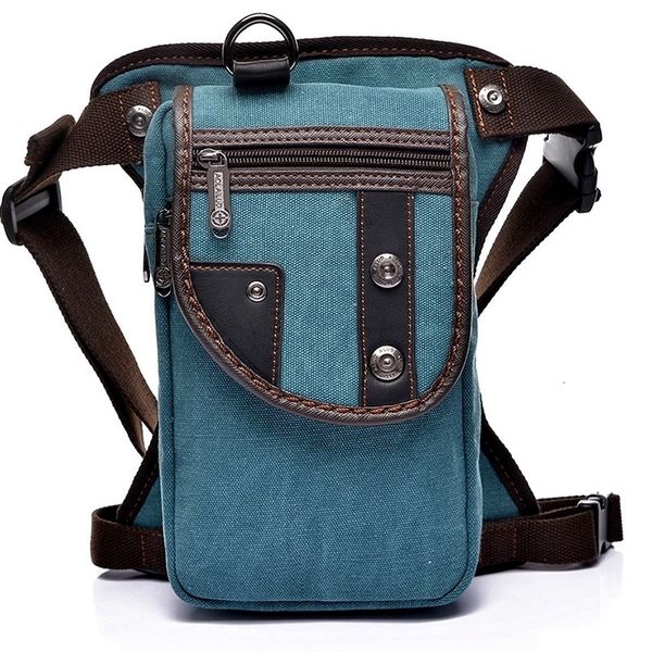 

2017 new fashion vintage waterproof canvas waist pack leg bag casual men waist bag fanny pack trunk military bum thigh bag hip