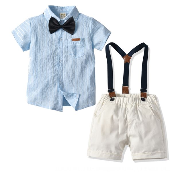 

2019 wear new shirt belt pant suit children's tong chen shan children's pants set baby one-year-old dress to go