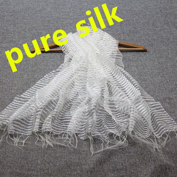 

0511 solid real pure 100% silk scarf white green blue orange size:60*160cm women, Blue;gray