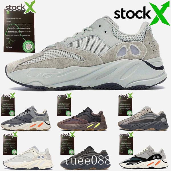 

2019 with box kanye west wave runner boosts 700 v2 static inertia mauve solid grey run casual shoes men's shoes womens sneakers mens sp, Black
