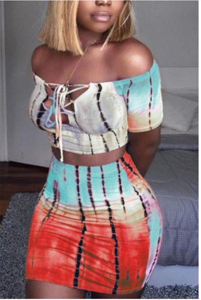 

women s clothing 2 piece set women two piece summer outfits clothes sets neck crop skirts wear, White