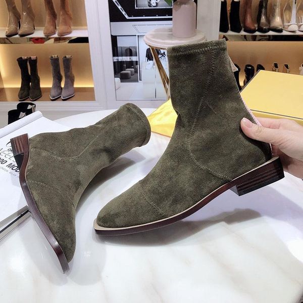

2020 latest luxury fashion women's shoes designer winter boots leather bottom round head non-slip and women's boots combat boots 1, Black