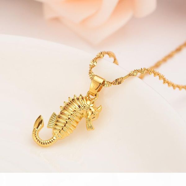 

solid gold finish seahorse pendant necklace earrings hippocampus animal women papua new guinea traditional party jewelry gift, Silver