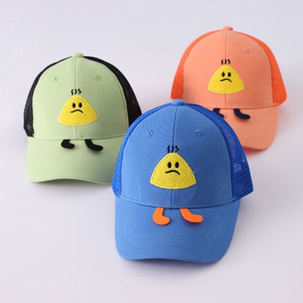 

детская сетка корейски весь-матч против сырости заостренной бейсбола путешествия мальчиков и девочки фуражки вышитых ребенка бейсболки, Yellow