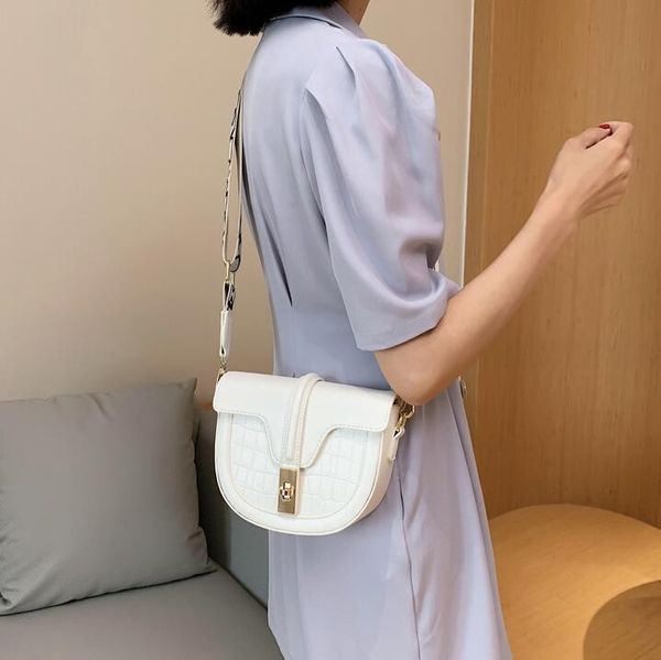 

ins saddle bag women shoulder bags wide shoulder straps small crossbody fashion travel bag