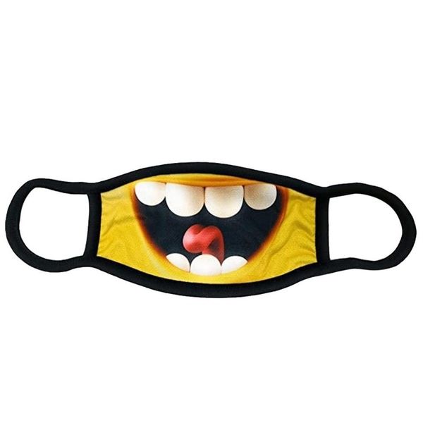 

1pc cute cartoon face mask смешных зубы шаблон мужской анти пыль зима теплая mouth маски мультистиль горячей продажи, Silver