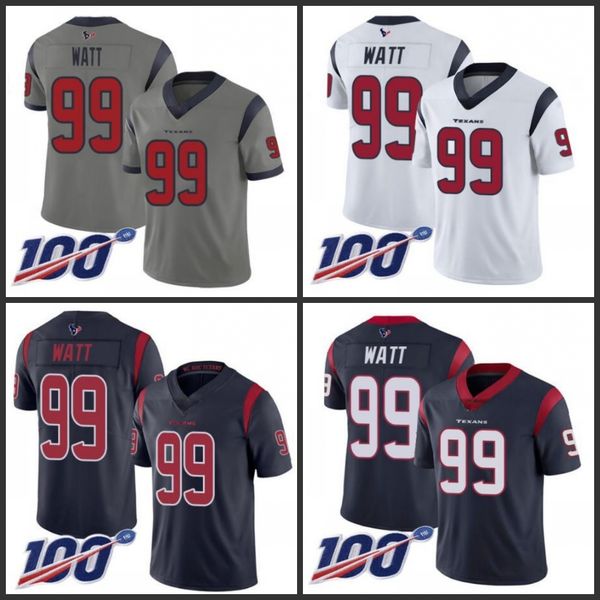 

houston texans men #99 j.j. watt red alternate men's women youth stitched nfl 100th season vapor limited jersey