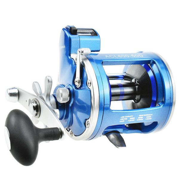 

yumoshi 12 ball bearings metal fishing reel coil sea trolling reels with line counter alarm fishing tackle pesca