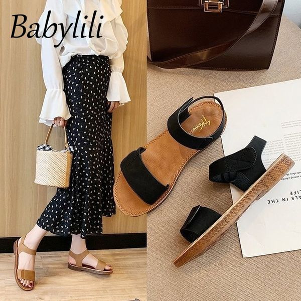 

roman sandals women flat shoes summer beach female slides outdoor non-slip sandal for ladies wear-resistant tendon sole, Black