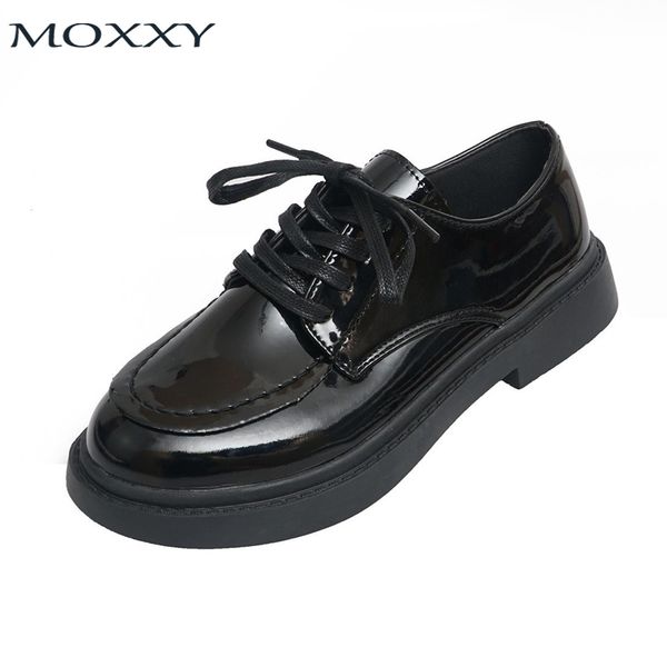 

vintage shoes female closed toe soft leather sandals black loafers 2020 autumn fashion platform oxfords shoes for women