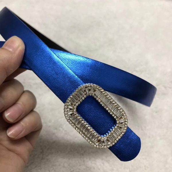 

l7hgn fashion all-match rhinestone square buckle decorative and skirt jeans belt women's cool ins simple women's cowhide with skir, Black;brown