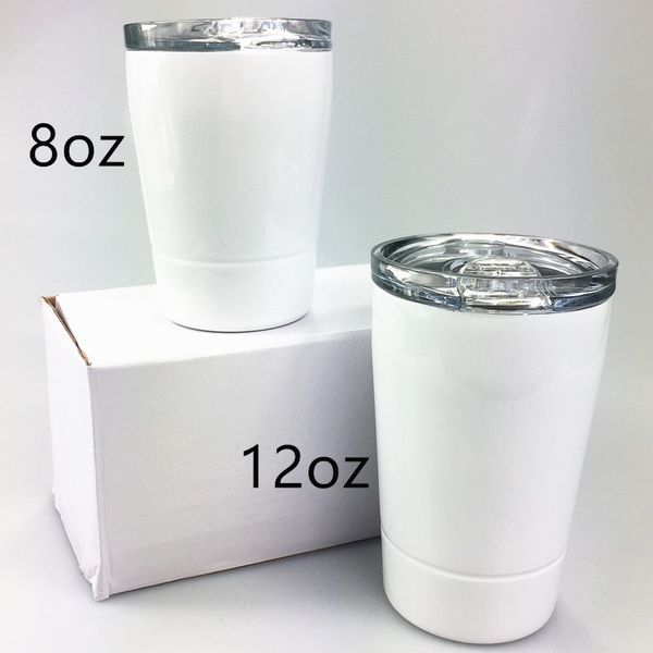 

8oz sublimation kid tumbler with lid straight tumbler stainless steel baby bottle double wall insulated travel mug new arrival