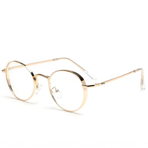

xiao zhan the same round myopia thick edge glasses korean fashion round frame myopia glasses frame plain lens 7008, Silver