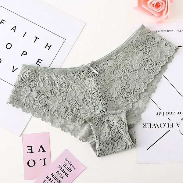 

Sexy Lace Panties Women Fashion Cozy Solid 2020 New Lingerie Tempting Briefs High Quality Women's Underpant Low Waist Intimates Underwear