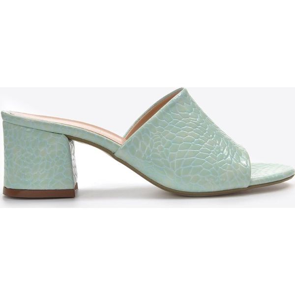 

mink women 's water-green-japanned leather-print slippers vzn20-087y mink shoes, Black