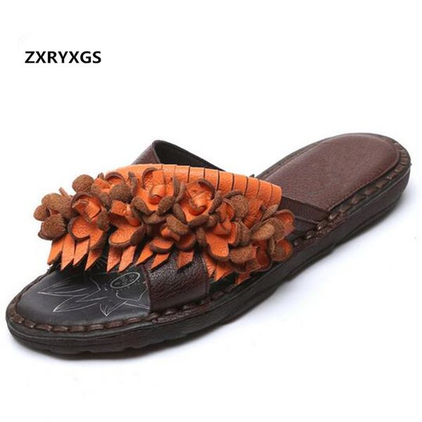 

2020 new comfortable soft summer women shoes sandals fashion slippers flowers flat slippers chinese style personality sandals, Black