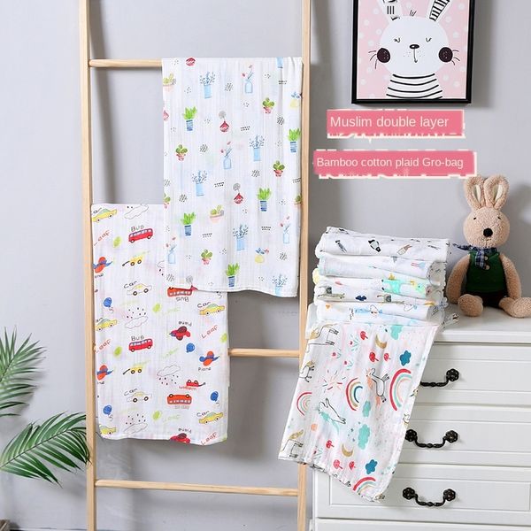 

baoding tengmei baby gauze swaddling bath double layer gauze bath towel 110*120 baby towel quilt