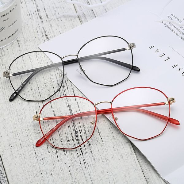 

simple plain-looking frame women's korean style fashionable plain style men's all-match myopia glasses slim myopia glasses, Silver