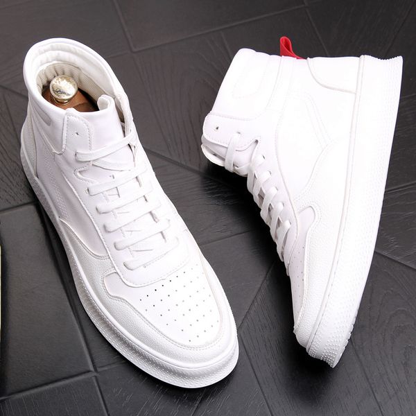 

2020 men shoes fashion warm fur men boots autumn leather footwear for man new high canvas casual shoes, Black