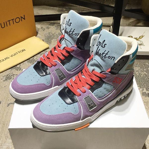 

дорогие мужчины обувь моды сапоги кроссовки дышащий отдыха мужчины обувь открытый footwears с зарождением box chaussures pour hommes trainer, Black