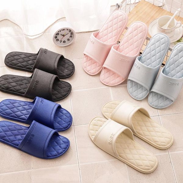 

summer shoes woman flat sandals 2020 new men women indoor home slippers flip flops solid bath slippers female beach shoe 1.4, Black