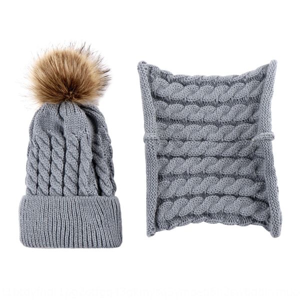 

wool warm knitted scarf set thickened twist warm knitted hat baby children's hat, Yellow
