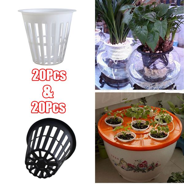 

40pcs 5cm garden slotted mesh net cups pots basket for hydroponics durable