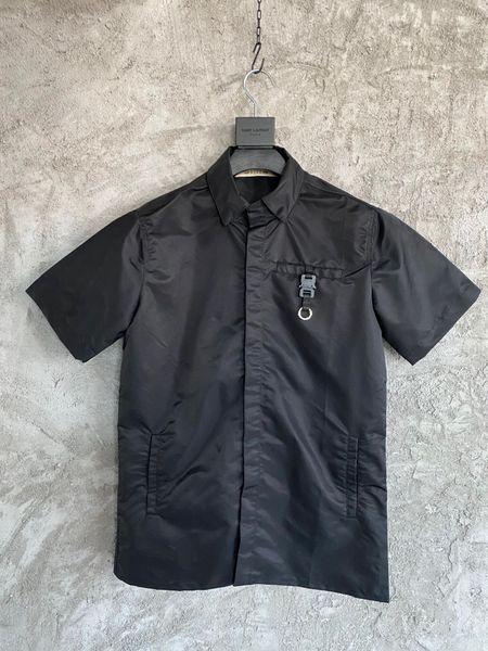 

falection mens 20ss buckle shirt patch alyx studios nylon silk pocket nmxre
