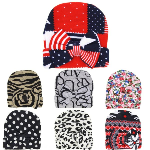 

ne6ki printed knitted butterfly children's bow flower hat baby 7 colors printed knitted accessories butterfly headdress children's, Blue;gray