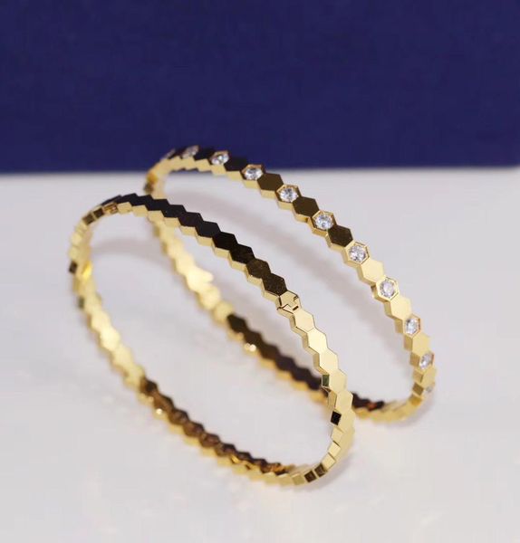 

luxurious quality brand name classic design punk lovers bangle size for women bracelet with diamond or no diamond jewelry gift ps634, Black