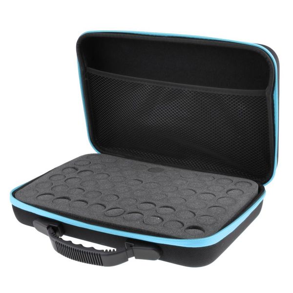 

essential oils case storage for 60 bottles 5ml,10ml and 15ml oil, travel carrying holder organizer, eva material, shockproof drop-proof