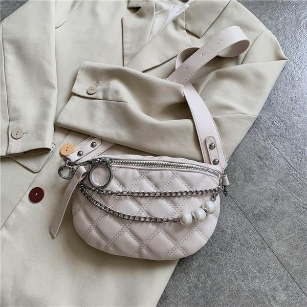 

new pearl design summer female shoulder bags small pu leather crossbody bags for women solid color chain ladies' travel flap bag