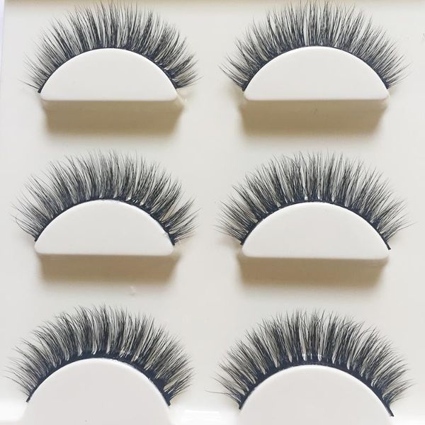 

false eyelashes 3 pairs natural 3d mink makeup fake eye lashes faux cils extension make up beauty tools wholesale