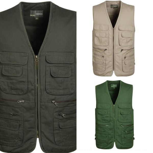 

bxgpr cotton pockets middle aged waistcoat spring autumn winter fishing pgraphy waistcoats cotton pockets middle aged men's waistcoat s, Black;white