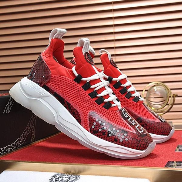 

новое прибытие мужская обувь открытый walking роскошная footwears падение судовые вскользь lace -до плюс размер мужская обувь кросс chainer, Black