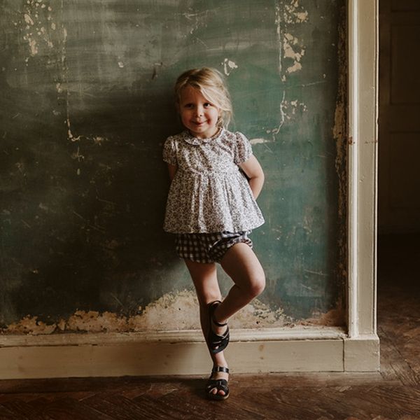 

ins children's clothing baby doll 2020 summer new lapel shirt hipster floral doll shirt, White;black