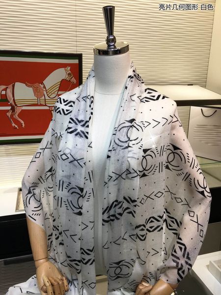 

sequin geometric long scarf designer scarf bucket hat hats baseball cap women luxury designer scarves silk designer head scarf 2020 new, Blue;gray