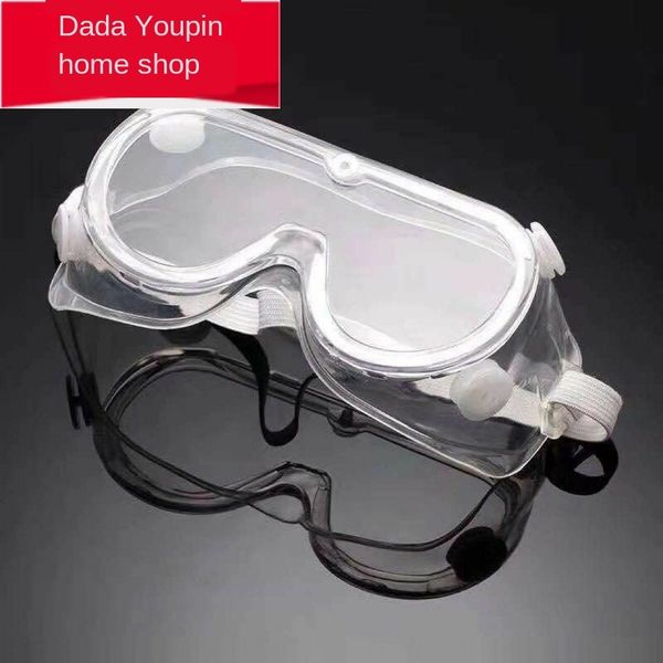 

9w0l6 eye mask protective eyes white transparent dustproof anti-fog protective glassesgoggles four-bead goggles sealed glasses anti-splash e