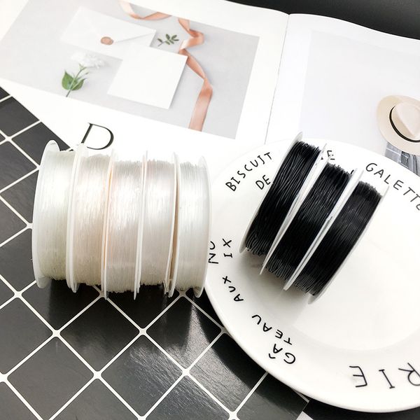 

u3bnq transparent crystal elastic wire string bead rope wear-resistant diy accessories can wear agate bracelet buddha diy beads beaded beads, Silver