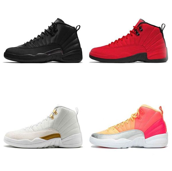 

12s winterized wntr gym red air mens basketball shoes the master flu game taxi 12 men sport sneakers retro shoe us 7-13