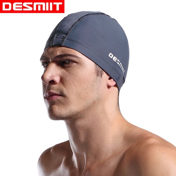 

desmiit men's pure color nylon swimming cap swimming cap s901