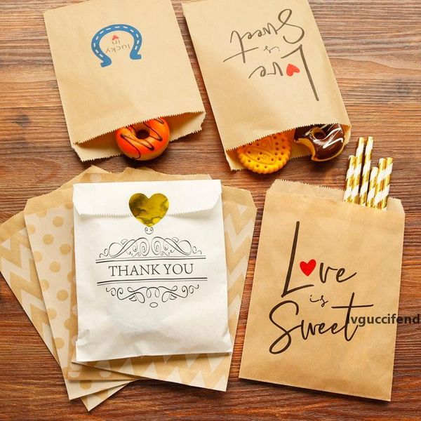 

creative kraft biscuit gift bags 13*18cm baking bread wrapper wholesale