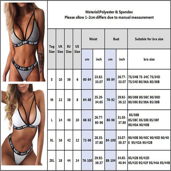 

женщины sexy swimdress письмо printed бикини летняя мода soild цвет 2pcs купальник d30 drop доставка, White;black