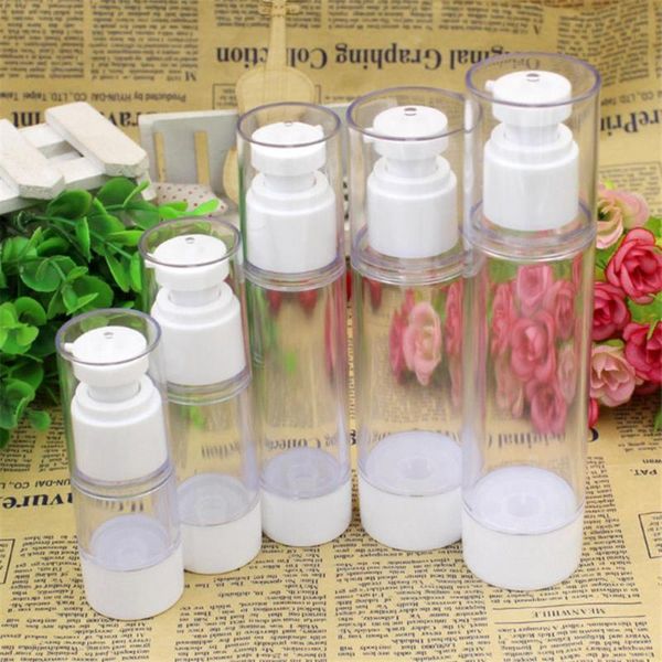 

15ml 30ml 50ml 80ml 100ml empty serum bottles vacuum pump bottles as plastic lotion sub-bottling with pp cream airless bottle