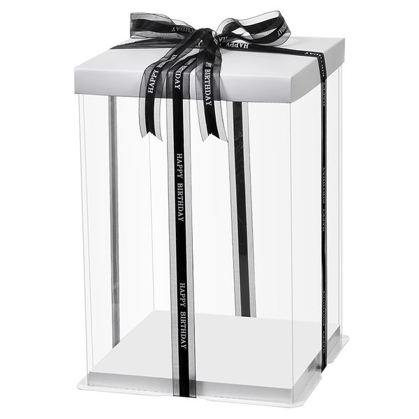 

gift wrap kccb plastic transparent cake box custom sample for birthday