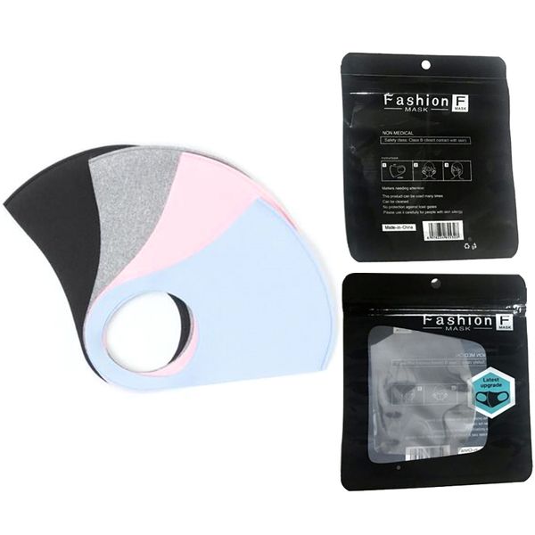 

anti dust face mouth cover pm2.5 mask respirator dustproof anti-bacterial washable reusable ice silk cotton masks individual bag