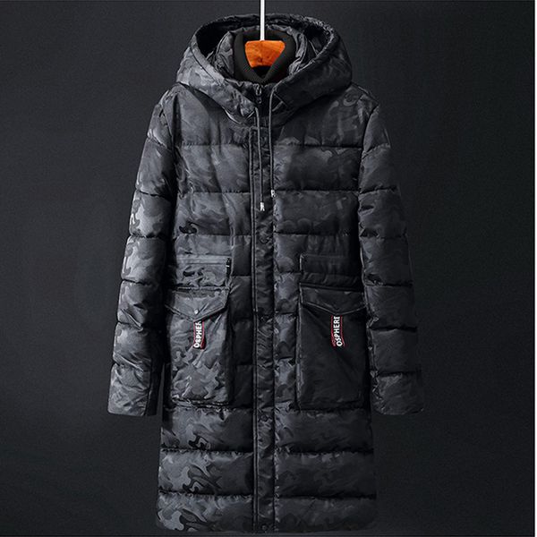 

women's down & parkas 8xl 9xl 10xl thick warm jacket parka man women cotton padded camouflage long coat hooded black plus size winter o
