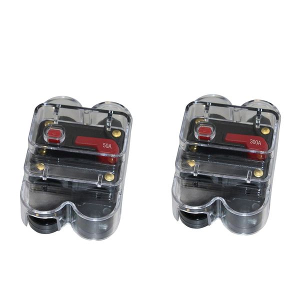 

2x 300a + 50a manual reset car in-line circuit breaker dc 12v protection